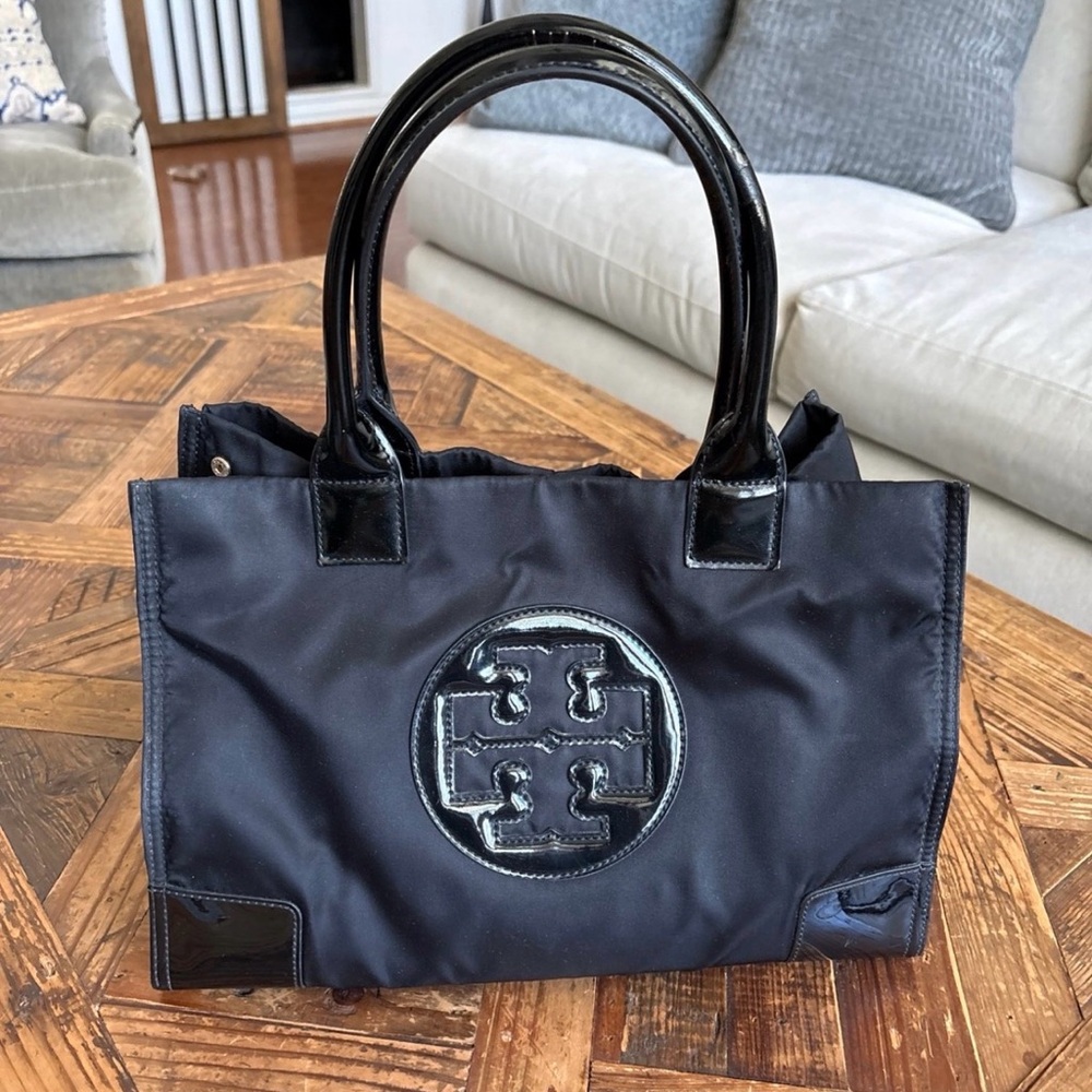 Tory Burch Ella Black Nylon Tote